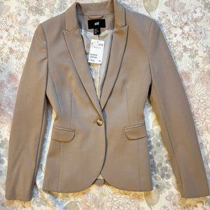 NWT H&M Blazer in Beige Size 2